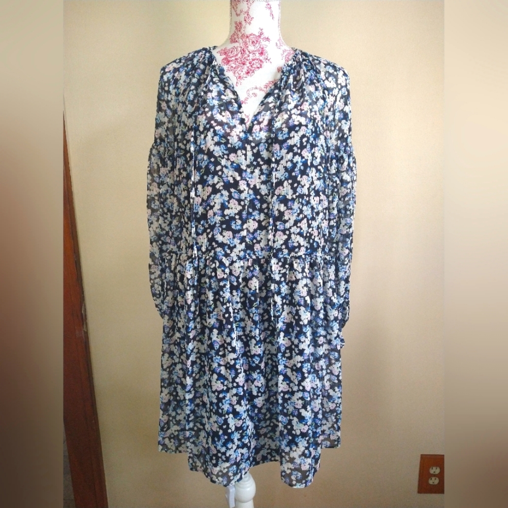 H&M NWT blue floral dress